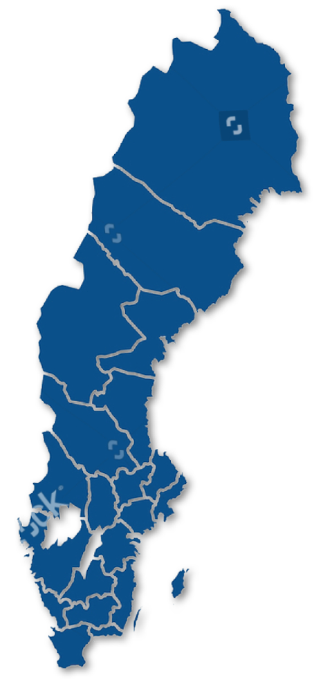 Billede af Sverige som område